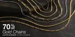 JC Penney Gold Chains offer