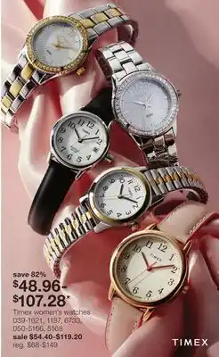JC Penney Timex women's watches offer