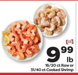 Weis Markets 16/20 ct Raw or 31/40 ct Cooked Shrimp offer