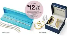 JC Penney zirconia pure silver or gold-plated tennis bracelet offer