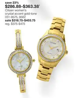 JC Penney Citizen women's crystal accent gold-tone offer