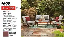 Lowe's 4-piece Patio Conversation Set offer