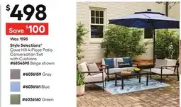 Lowe's Cave Hill 4-Piece Patio Conversation Set with Cushions offer