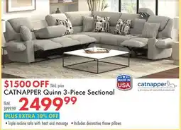 Boscov's CATNAPPER Quinn 3-Piece Sectional offer