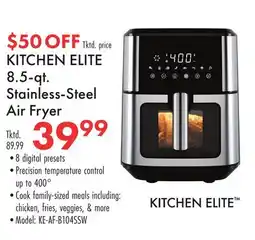 Boscov's KITCHEN ELITE 8.5-qt. Stainless-Steel Air Fryer offer