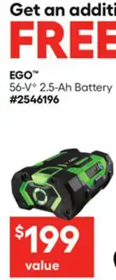 Lowe's 56-VG 2.5-Ah Battery offer