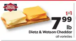Weis Markets Dietz & Watson Cheddar offer