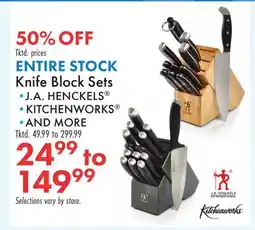 Boscov's ENTIRE STOCK Knife Block Sets offer