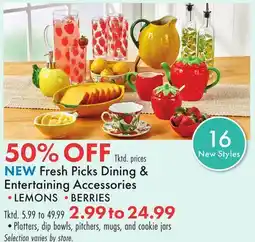 Boscov's NEW Fresh Picks Dining & Entertaining Accessories offer