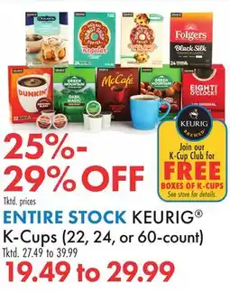Boscov's KEURIG K-Cups offer
