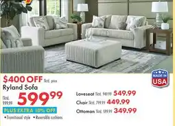 Boscov's Ryland Sofa offer