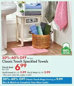 Boscov's Classic Touch Speckled Towels offer