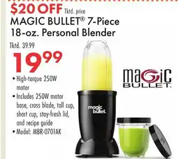 Boscov's MAGIC BULLET 7-Piece 18-oz. Personal Blender offer