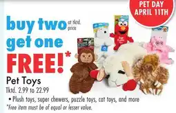 Boscov's Pet Toys offer