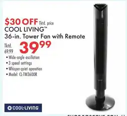 Boscov's COOL LIVING 36-in. Tower Fan with Remote offer