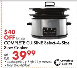 Boscov's COMPLETE CUISINE Select-A-Size Slow Cooker offer