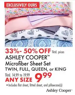 Boscov's ASHLEY COOPER Microfiber Sheet Set offer