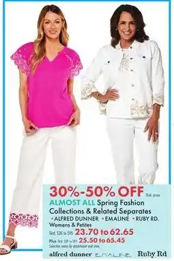 Boscov's ALMOST ALL Spring Fashion Collections & Related Separates offer