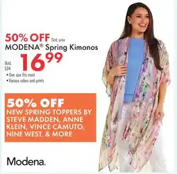 Boscov's MODENA Spring Kimonos offer