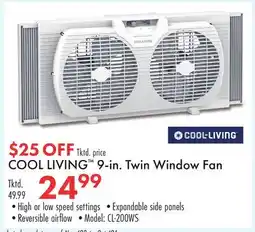 Boscov's COOL LIVING 9-in. Twin Window Fan offer