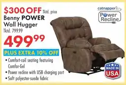 Boscov's Benny POWER Wall Hugger offer