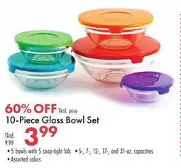 Boscov's 10-Piece Glass Bowl Set offer