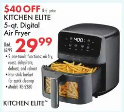 Boscov's KITCHEN ELITE 5-qt. Digital Air Fryer offer