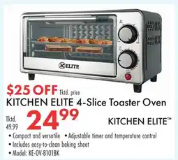 Boscov's KITCHEN ELITE 4-Slice Toaster Oven offer