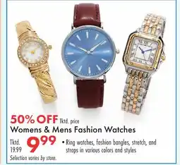 Boscov's Womens & Mens Fashion Watches offer