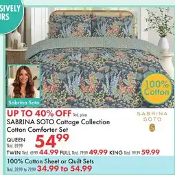 Boscov's SABRINA SOTO Cottage Collection Cotton Comforter Set offer