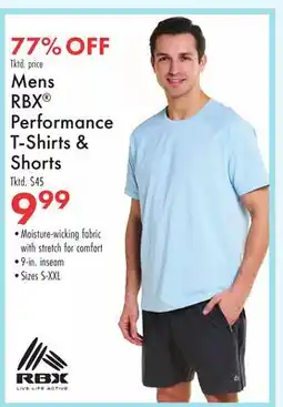 Boscov's Mens RBX Performance T-Shirts & Shorts offer