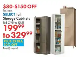 Boscov's SELECT Tall Storage Cabinets offer