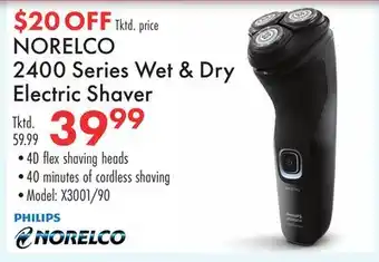 Boscov's NORELCO 2400 Series Wet & Dry Electric Shaver offer