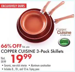 Boscov's COPPER CUISINE 3-Pack Skillets offer