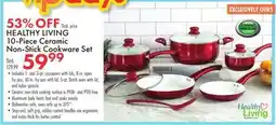 Boscov's HEALTHY LIVING 10-Piece Ceramic Non-Stick Cookware Set offer