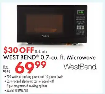 Boscov's WEST BEND 0.7-cu. ft. Microwave offer