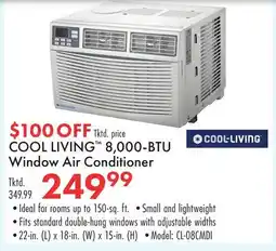 Boscov's COOL LIVING 8,000-BTU Window Air Conditioner offer