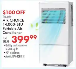 Boscov's AIR CHOICE 14,000-BTU Portable Air Conditioner offer