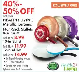 Boscov's HEALTHY LIVING Metallic Ceramic Non-Stick Skillets offer