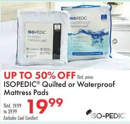 Boscov's ISOPEDIC Quilted or Waterproof Mattress Pads offer