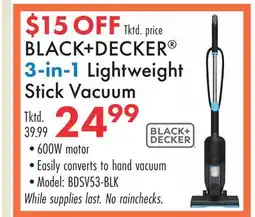 Boscov's BLACK + DECKER 3-in-1 Lightweight Stick Vacuum offer