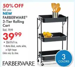 Boscov's NEW FARBERWARE 3-Tier Rolling Cart offer