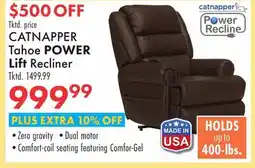Boscov's CATNAPPER Tahoe POWER Lift offer