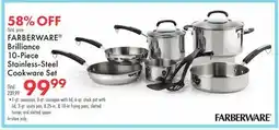 Boscov's FARBERWARE Brilliance 10-Piece Stainless-Steel Cookware Set offer