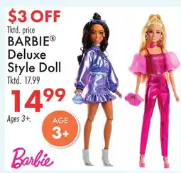 Boscov's BARBIE Deluxe Style Doll offer