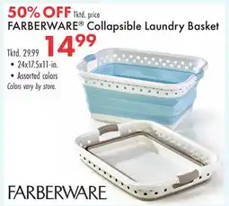 Boscov's FARBERWARE Collapsible Laundry Basket offer