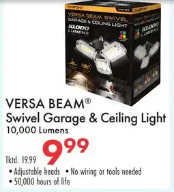Boscov's VERSA BEAM Swivel Garage & Ceiling Light offer