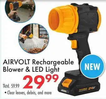 Boscov's AIRVOLT Rechargeable Blower & LED Light offer