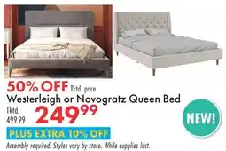 Boscov's Westerleigh or Novogratz Queen Bed offer
