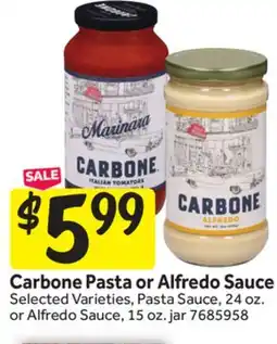 Stop&Shop Carbone Pasta or Alfredo Sauce offer